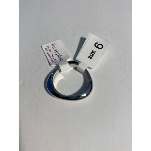 Lia Sophia Ring Size 6 Sliver Plated - Picture 1 of 7